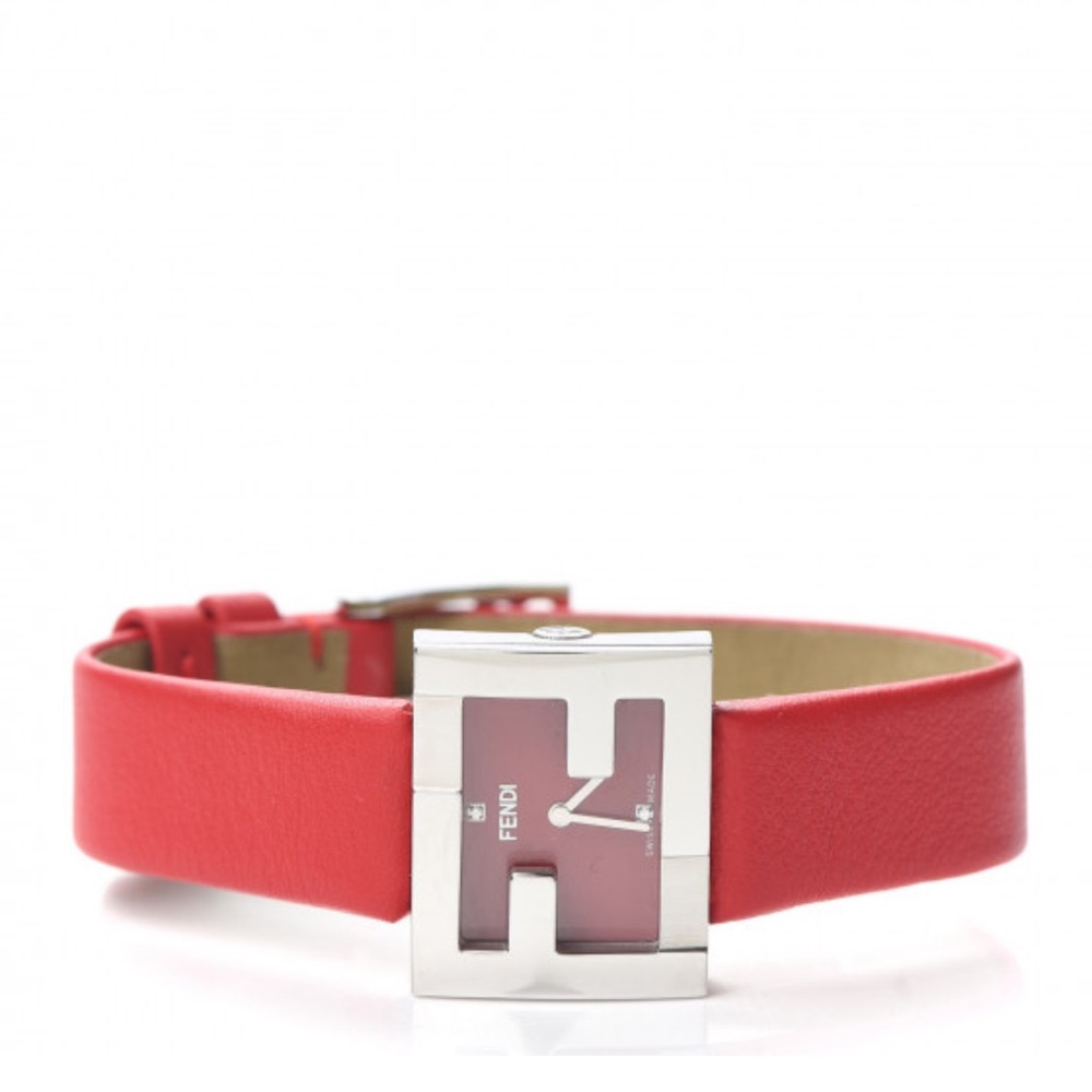 FENDI
Stainless Steel Calfskin Diamond
24mm FendiMania Quartz Watch Red